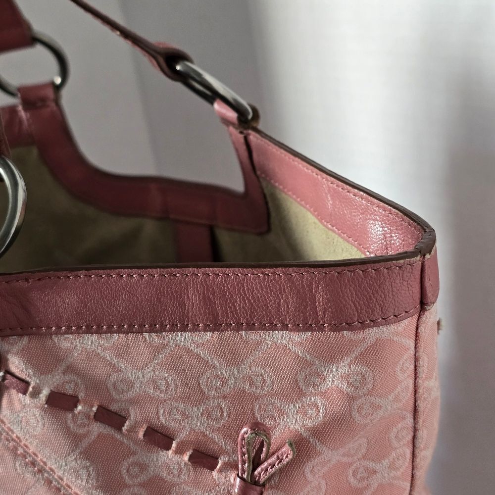 Anya Hindmarch Pink Bow Canvas and Leather Tote Bag - Picture 4 of 16